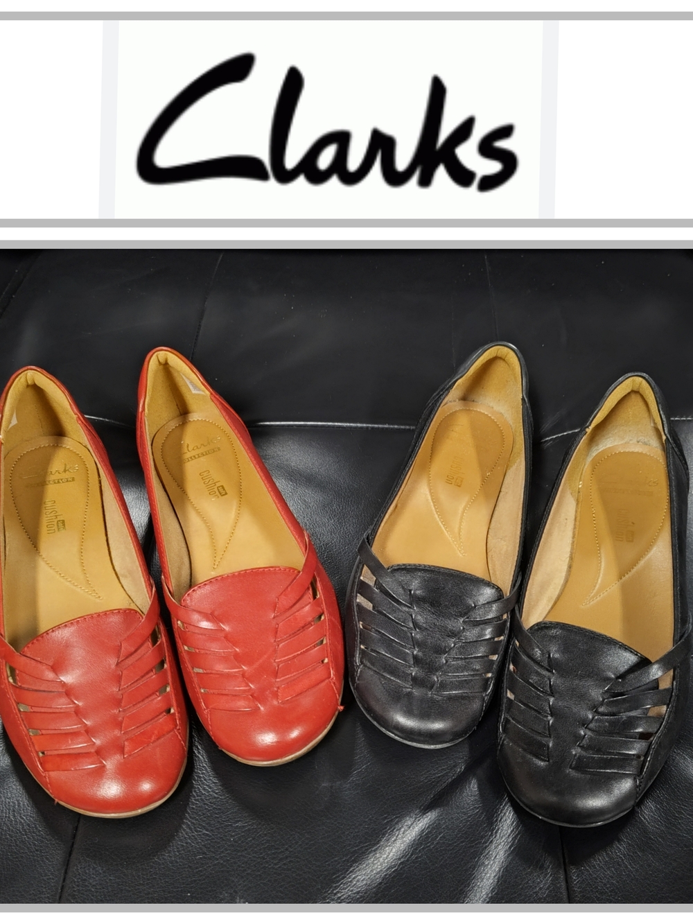 Clarks | Leather Woven Slip-On Flats -  (Bundle)